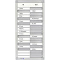 Aanwezigheidsbord 20 personen legamaster 12x2cm 26x54cm