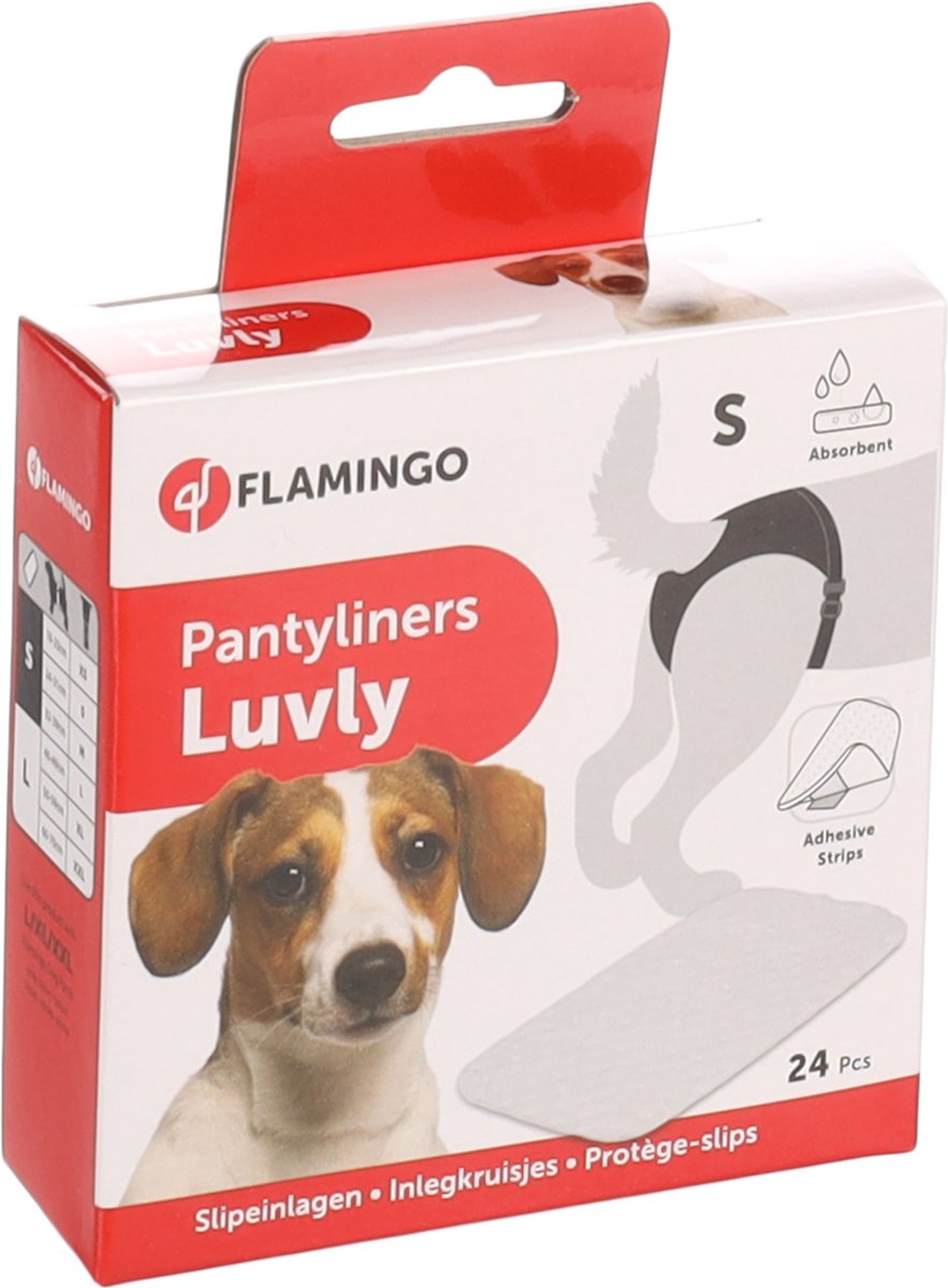 Flamingo inlegkruisje hond – loopsheidbroekje hond – luvly wit s – 24 stuks – voor loopsheid comfort s