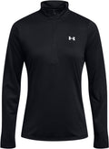 Under armour tech 1 2 zip- solid-blk dames sporttrui - zwart - wit