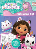 Gabby's poppenhuis kleur set - 8 kleurplaten - 6 kleurpotloden - 1 stickervel - speelgoed kinderen - knutselen - voor meisjes en jongens - ook voor kleuters - vanaf 3 jaar