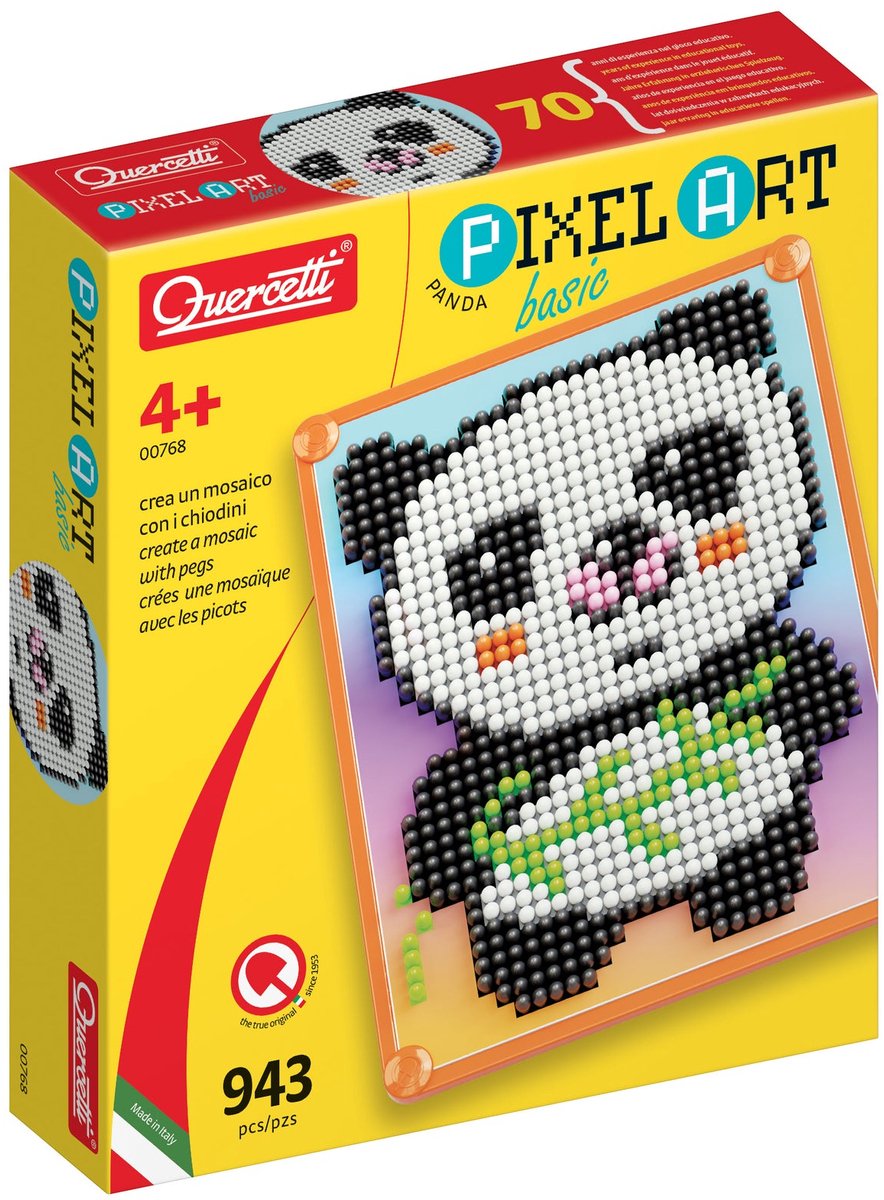 Quercetti Pixel Art Basic Panda, 946 Teile.