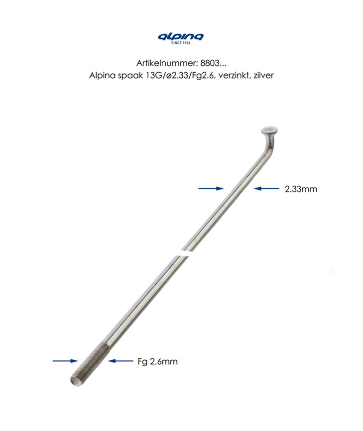 Spaken Alpina 13-278 zonder nippel