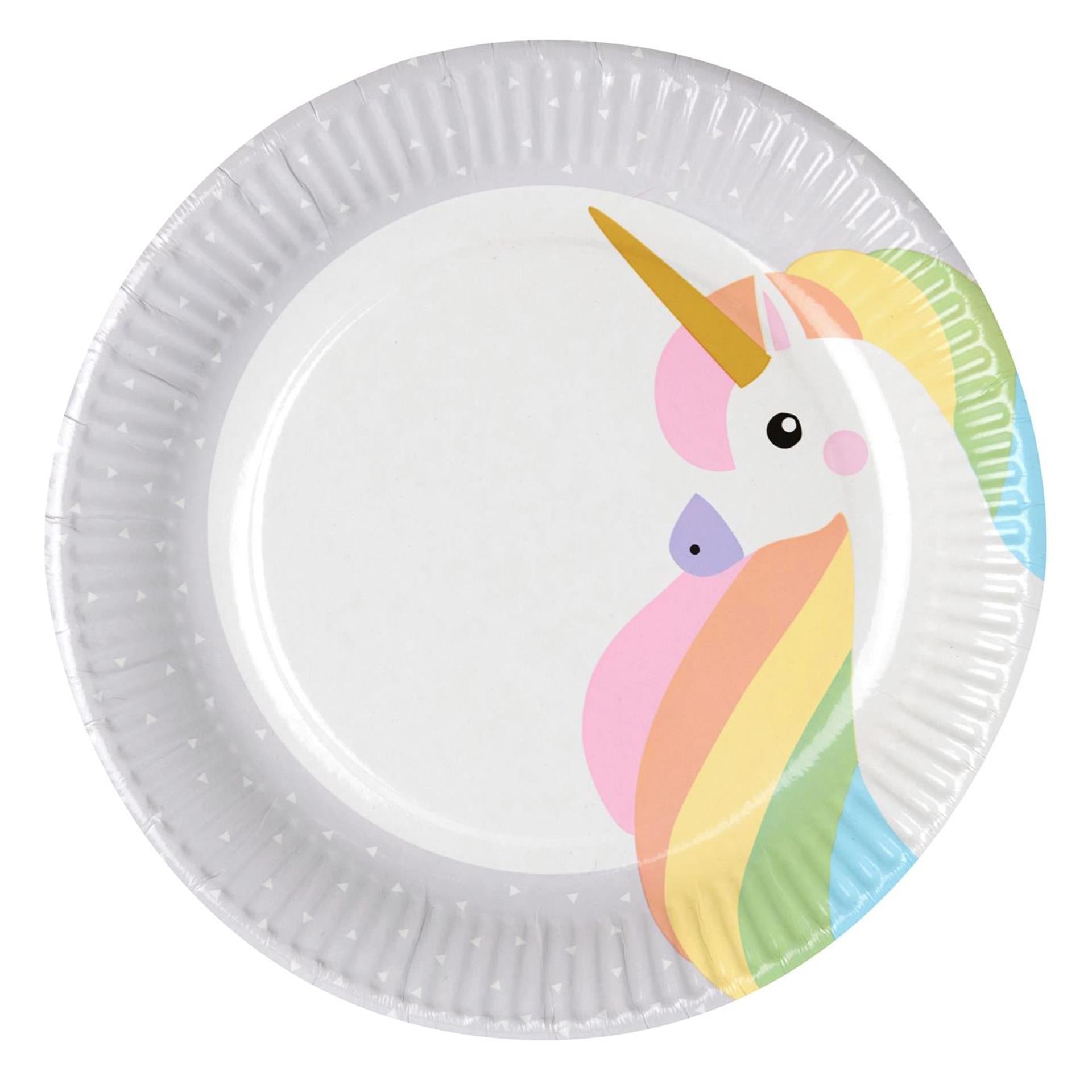 Papstar borden unicorn karton ø23cm 10st