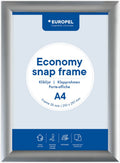 Europel economy kliklijst – posterlijst – a4 – 21 x 29,7 cm – 25mm – aluminium – zilver
