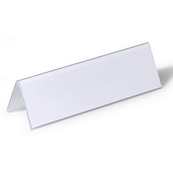 Tafelnaambord durable 805219 pvc 210x61mm dubbelzijdig transparant 25 stuks