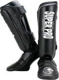 Super pro combat gear scheenbeschermer protector zwart wit extra small xs