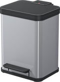 Hailo öko duo plus prullenbak - 2 x 9 l - zilver