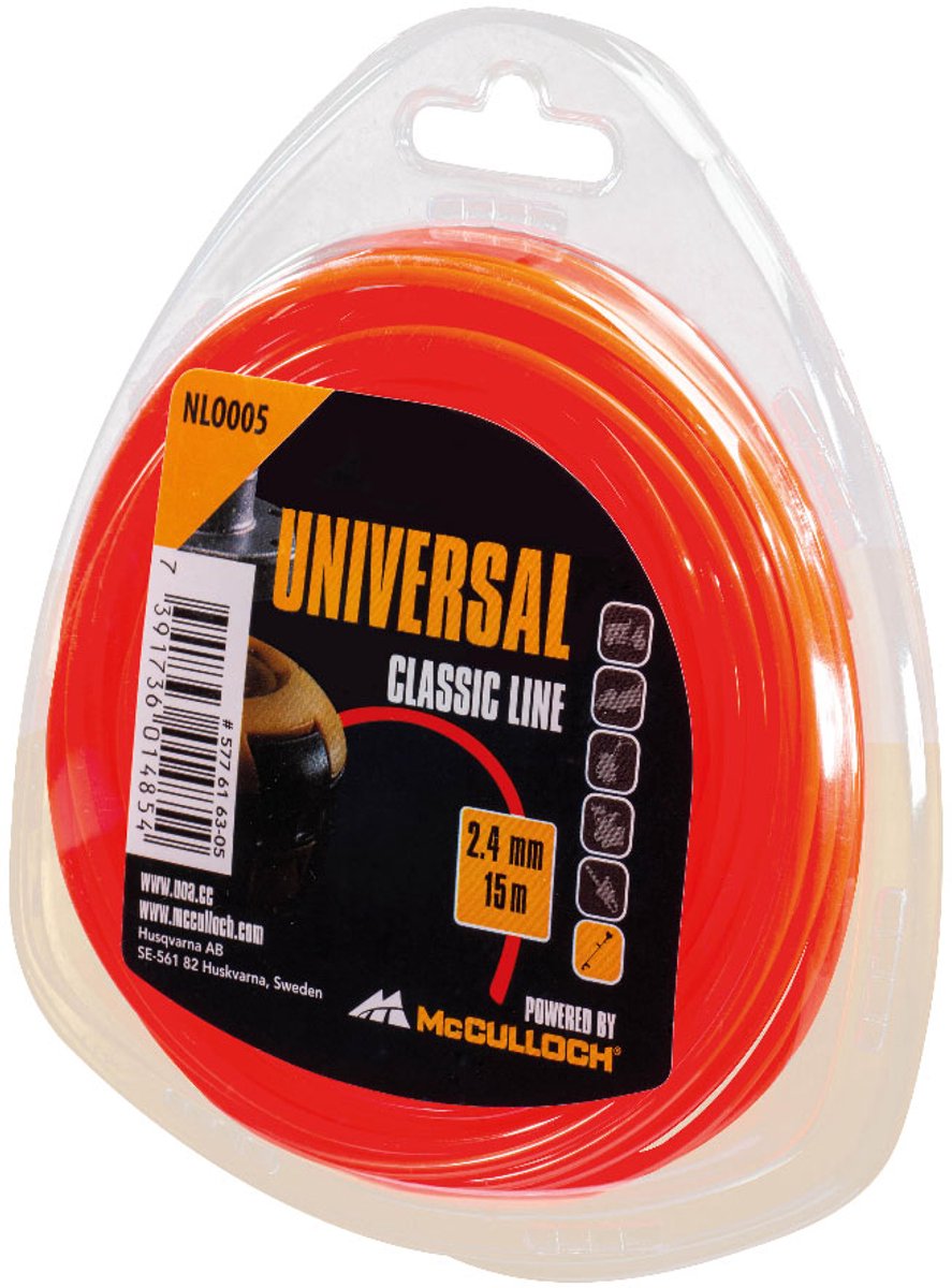 Uoa mcculloch nlo 006 nylon draad 3.0mm x 10m - rond