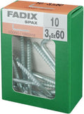 Fadix schroefhaak 3.5x60mm - verzinkt - 10 stuks