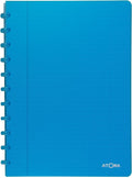 Atoma trendy schrift, ft a4, 144 bladzijden, commercieel geruit, transparant turkoois
