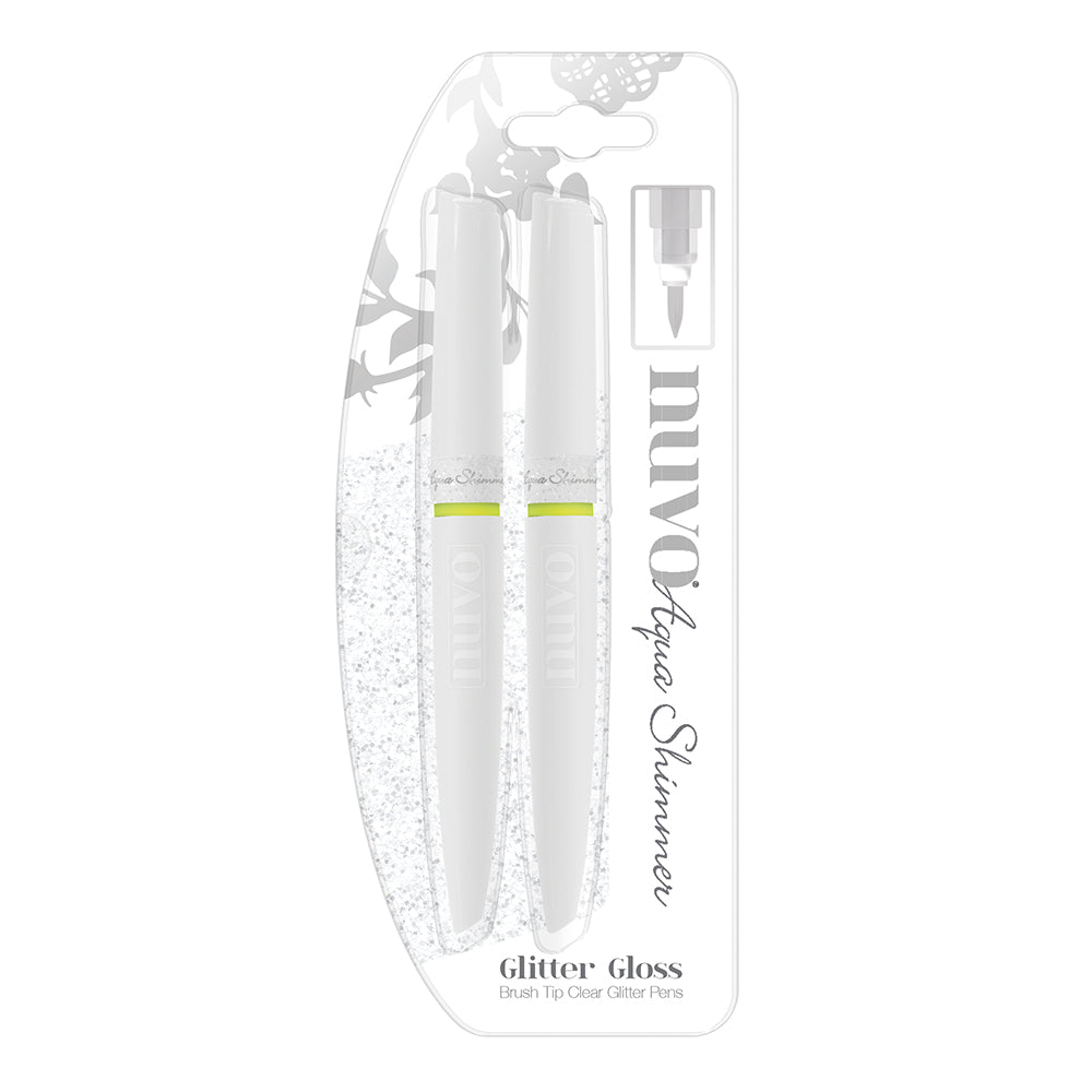 Nuvo by tonic studios nuvo • aqua shimmer glitter brush tip clear