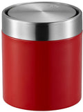 Eko - fandy tafelafvalbak 1,5 liter - steel stainless steel - rood, mat rvs - prullenbak