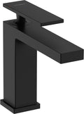 Hansgrohe tecturis e - wastafelkraan - ééngreeps bediening - coolstart energiebesparend - met trekwaste - 110mm maat - mat zwart