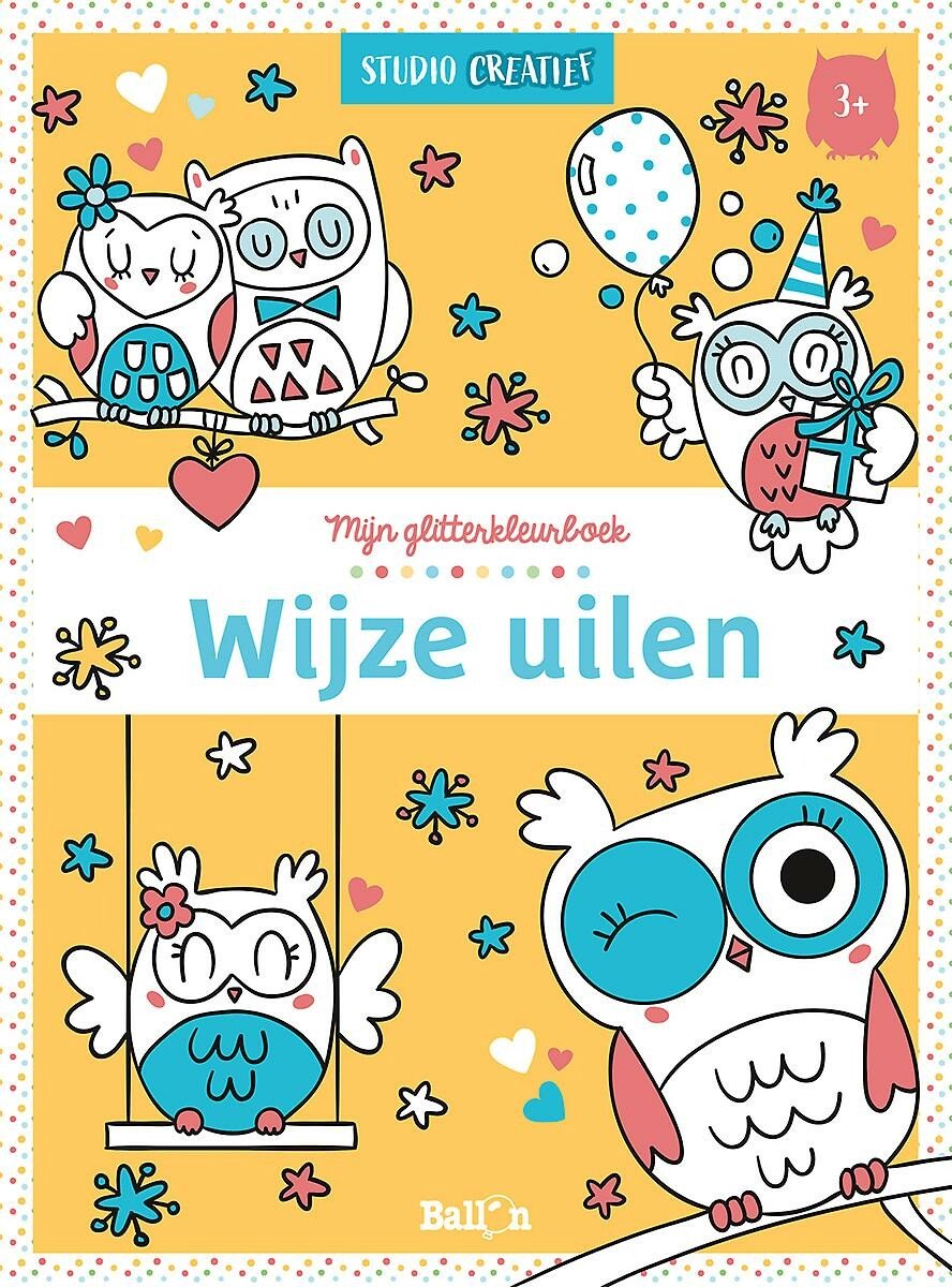 Wins Holland Mein Glitzer-Malbuch weise Eulen