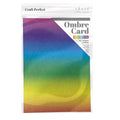 Craft perfect by tonic studios craft perfect • glitter card a4 250g ombre kaleidoscope of colour 5pcs