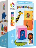 Smartgames peek-a-zoo - educatief stapelspel - 48 ruimtelijke puzzelopdrachten - solospel voor peuters kleuters - vanaf 2 jaar