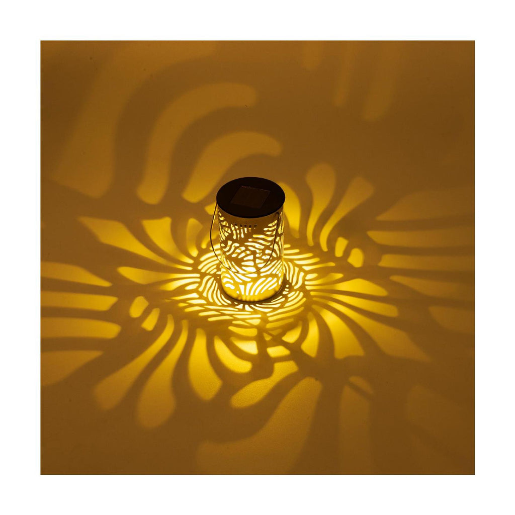 Lumineo solar lantaarn metaal ø8xh13cm 3 assorti