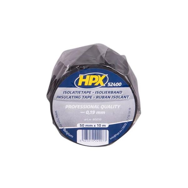 Hpx producten isolatietape 52400 zwart 50mm x 10m