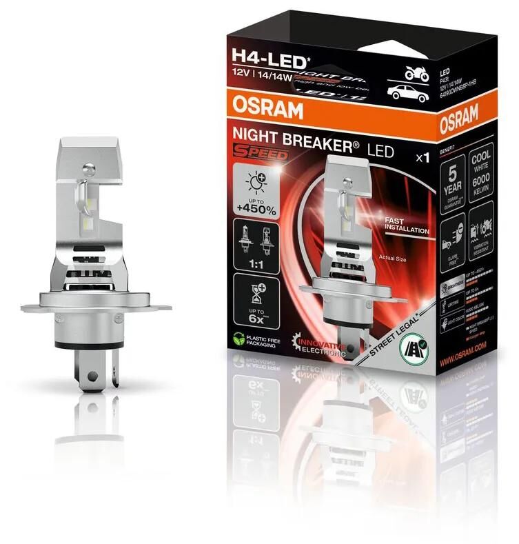 Osram hoofdlamp night breaker led speed 450 lamp h4 450 1vpe 12v14w night breaker led