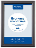 Europel economy kliklijst – posterlijst – a4 – 21 x 29,7 cm – 25mm – aluminium – zwart