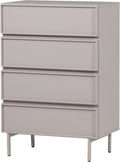 Woood tours ladekast 4 lades - melamine mdf - zand - 102x70x42