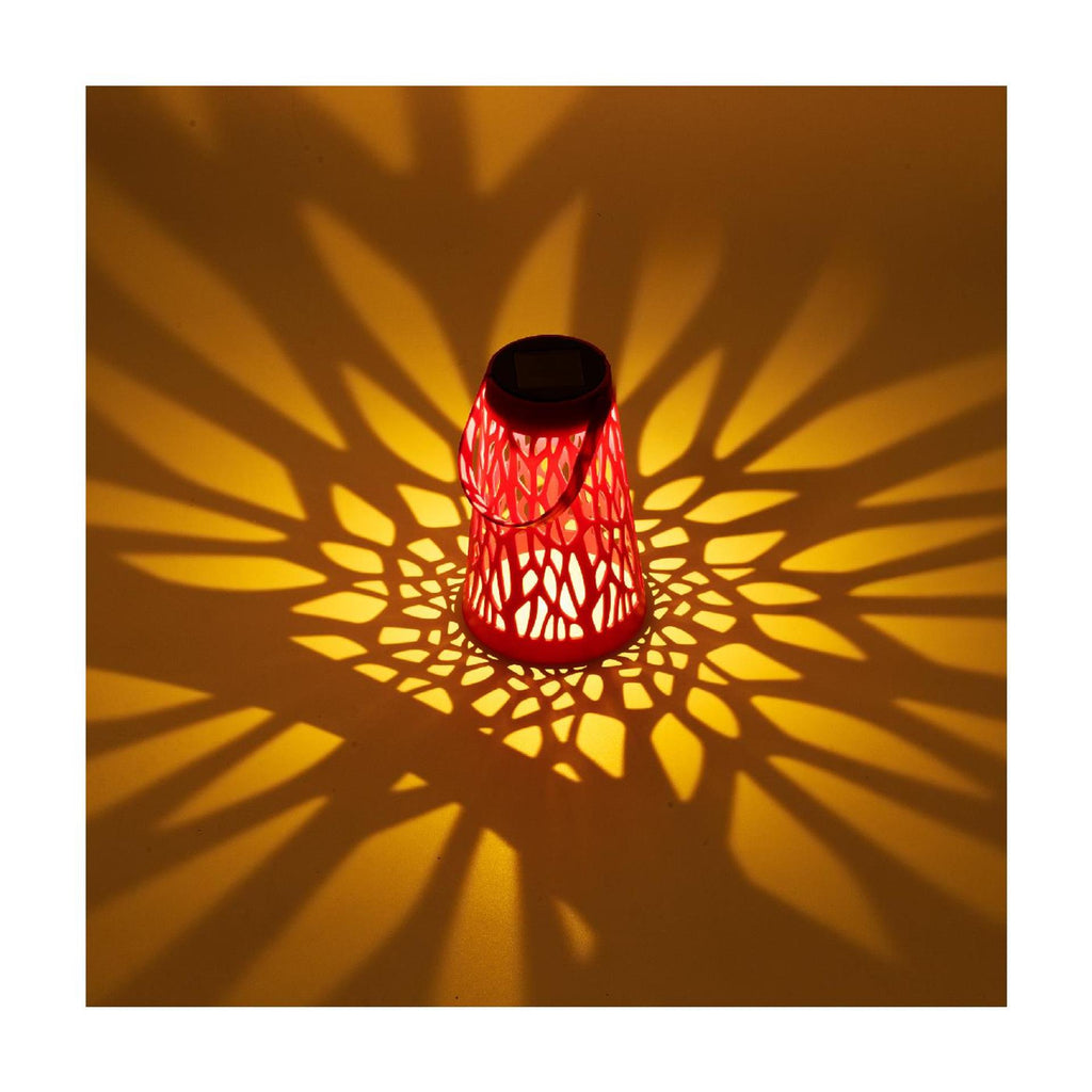 Lumineo solar lantaarn plastic ø11,5xh18cm