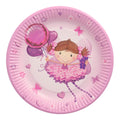 Papstar borden little dancer karton ø23cm 10st