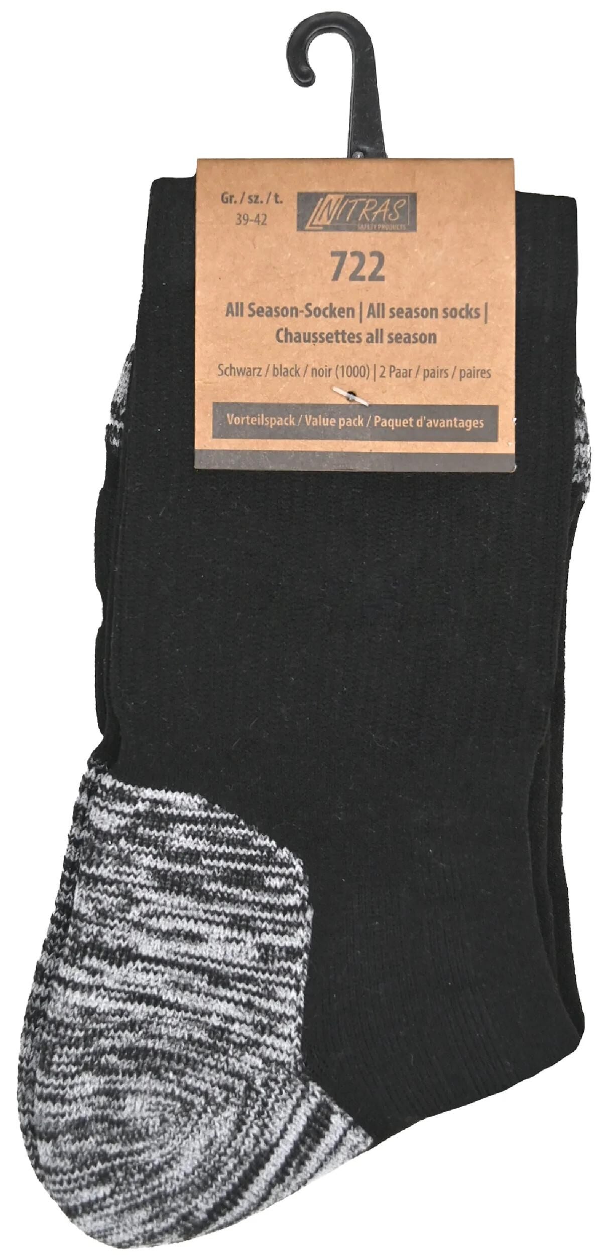 Nitras safety socken all season alls. socks sw gr. 39-42 nitras 1pk with 2 pairs