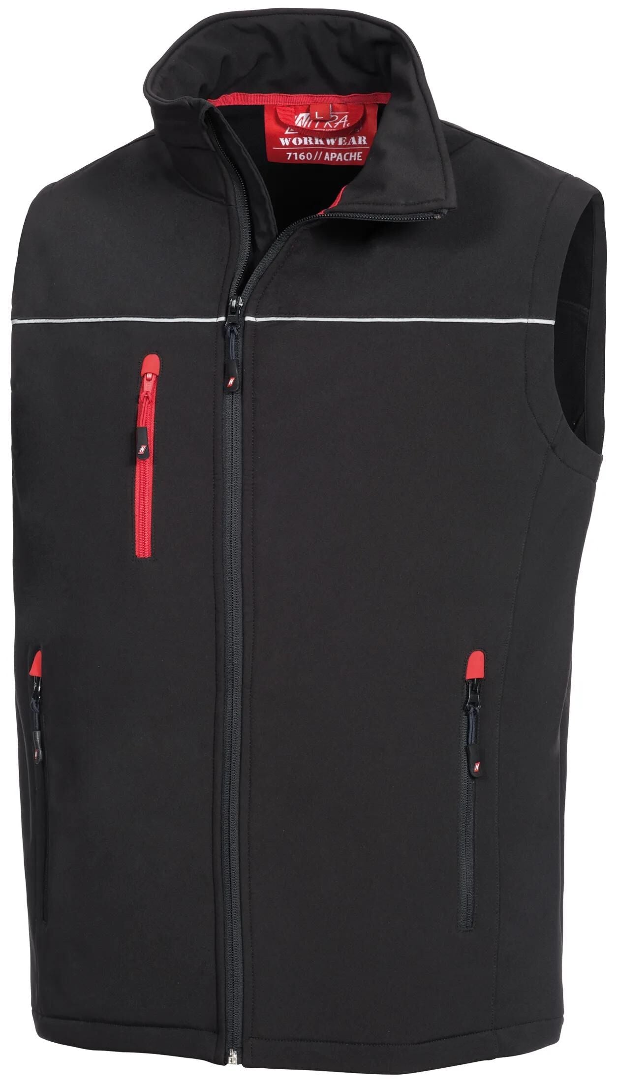 Nitras safety softshellweste motion tex light softshell vest gr. xl motion tex light black