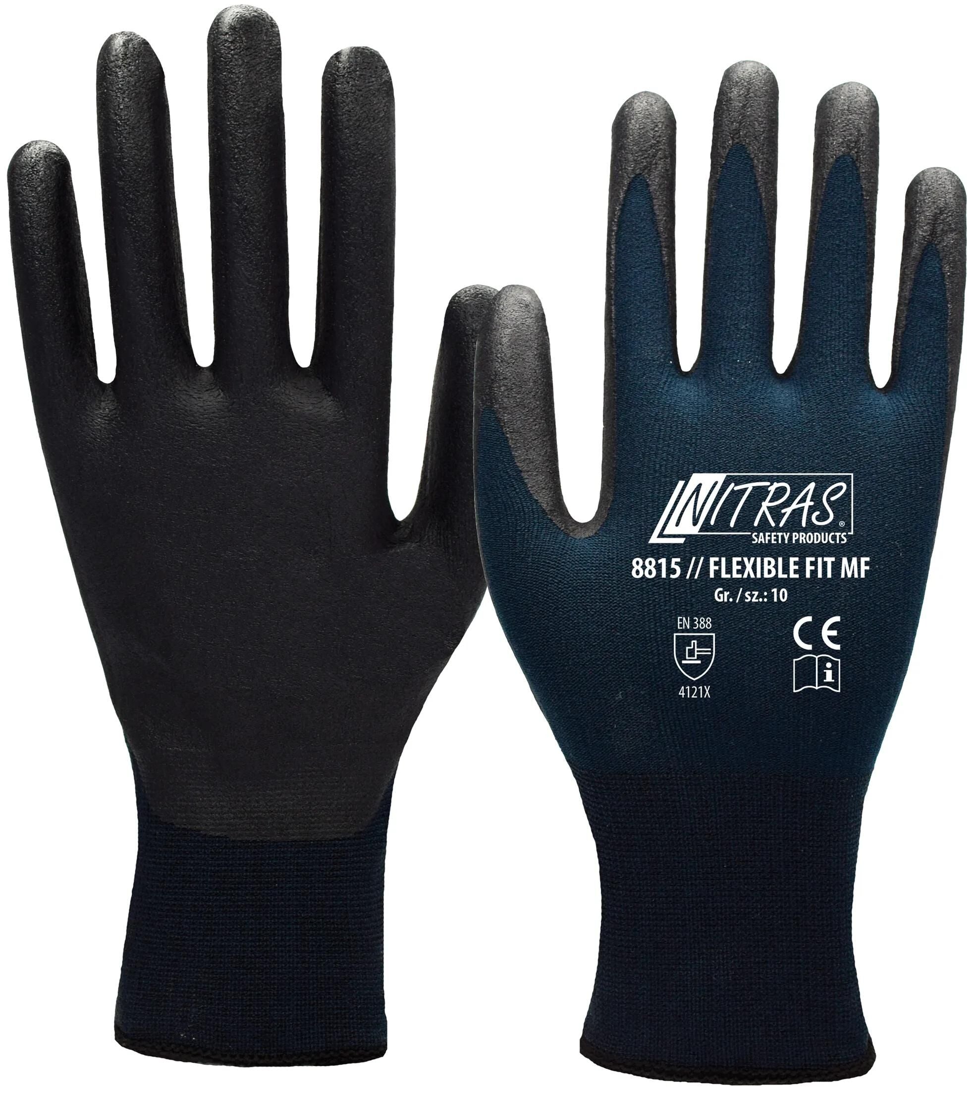 Nitras safety feinstrickhandschuh flexible fit mf glove size 8 flexible fit mf