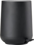 Zone denmark nova pedaalemmer - prullenbak badkamer softclose - afvalemmer klein - toilet badkamer accessoires - kunststof - 3 liter - 23,5 x 20,5 cm - zwart