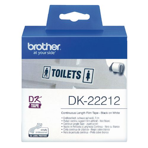 Continu filmtape etikketen brother 62x15,24mm wit