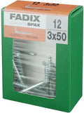 Fadix schroefhaak 3.0x50mm - verzinkt - 12 stuks