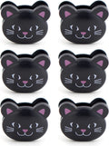 Kikkerland kat bag clips (set van 6) - zwart van