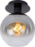 Lucide marius - plafonnière (plafondlamp) - 1xe27 - zwart