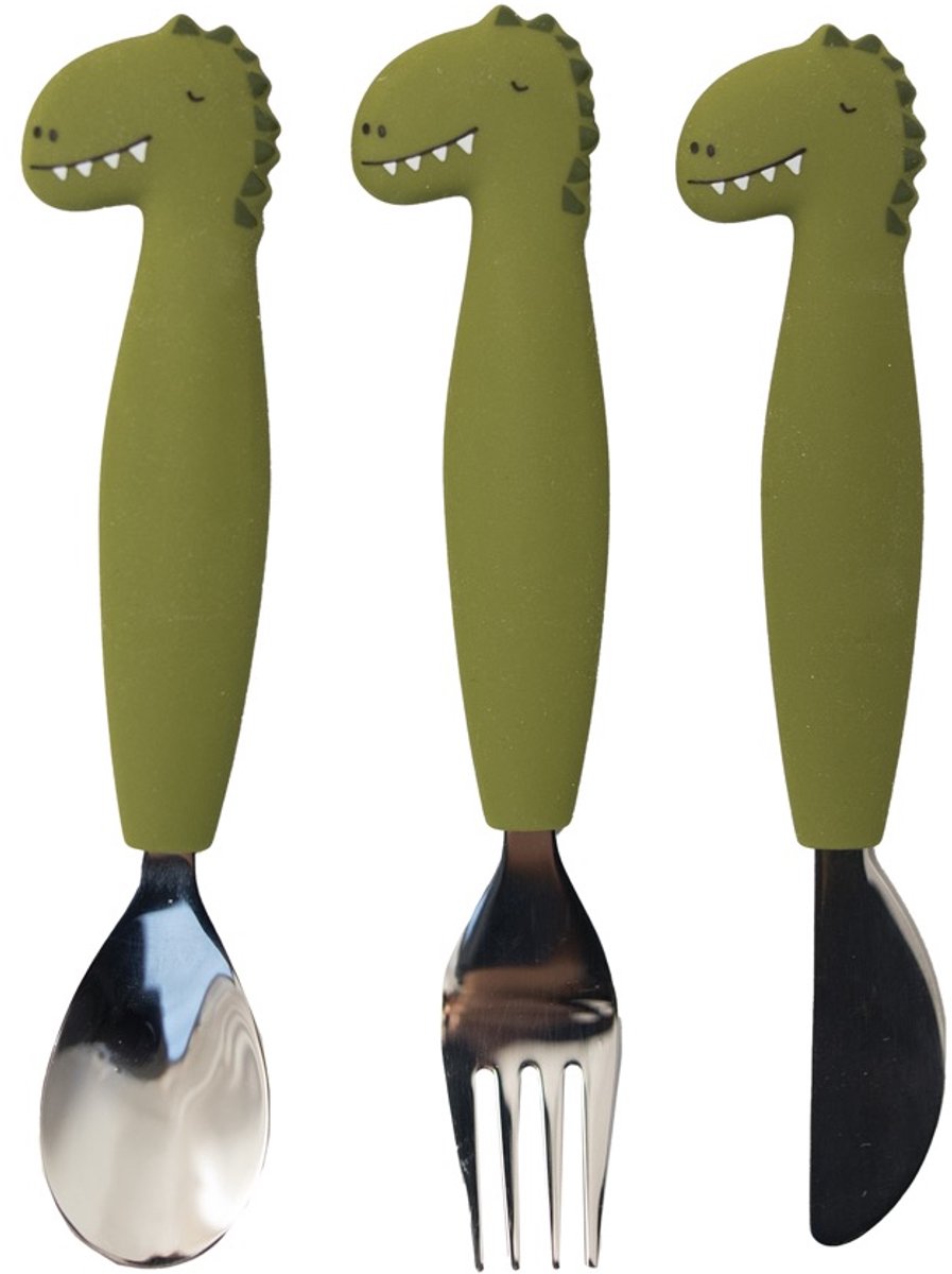 Trixie Silikon-Essgeschirr-Set - MR. Dino, 3-teilig.