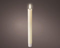 Lumineo dinerkaars led ribbel 24cm creme 2 st.