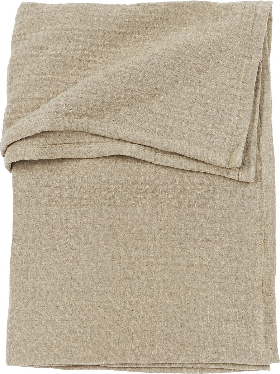 Meyco baby uni wieglaken - pre-washed hydrofiel - sand - 75x100cm - 0.3 tog