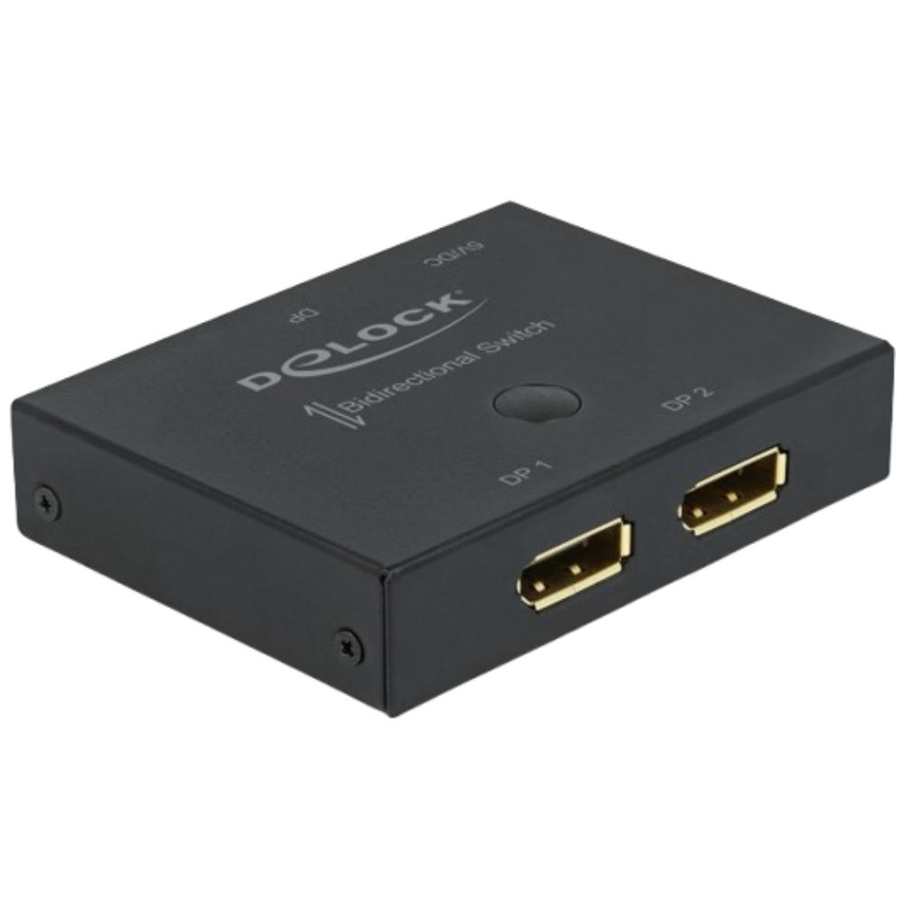 Delock displayport switch, bidirectioneel, 8k 30 hz.