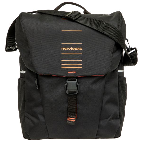 Neue Looxs Vigo Einzel-Packtasche – 20 Liter – 30 x 19 x 40 cm – Schwarz-Orange