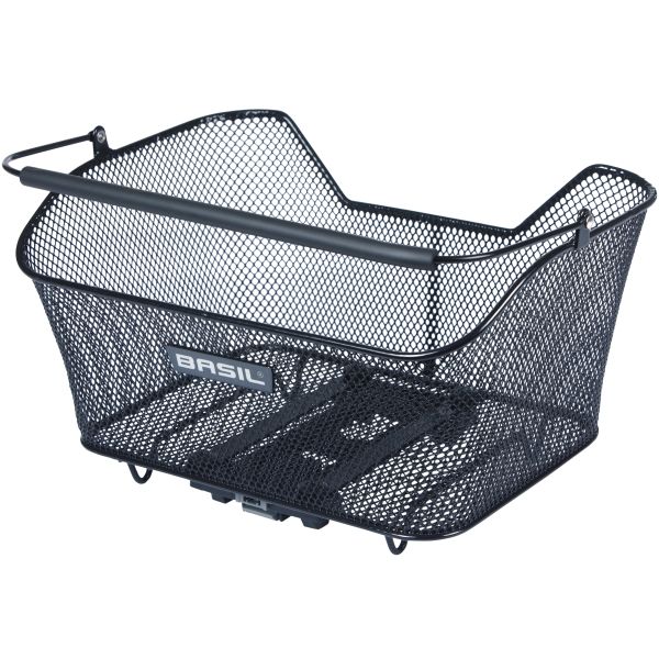 Basil Base M Fahrradkorb mit MIK-Befestigung, 14 Liter, 25 x 33 x 17 cm, schwarz