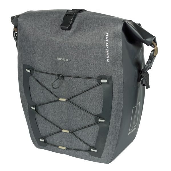 Basil Navigator Storm L MIK 25-31L Einzeltasche, 15 x 27 x 41 cm, Schwarz