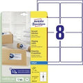 Adresetiketten avery wit 200 stuks