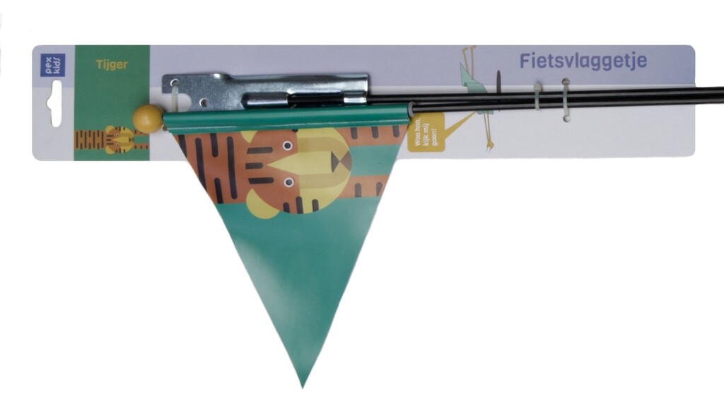 Sicherheitsflagge Pexkids Tigergrün mit Tigerprint