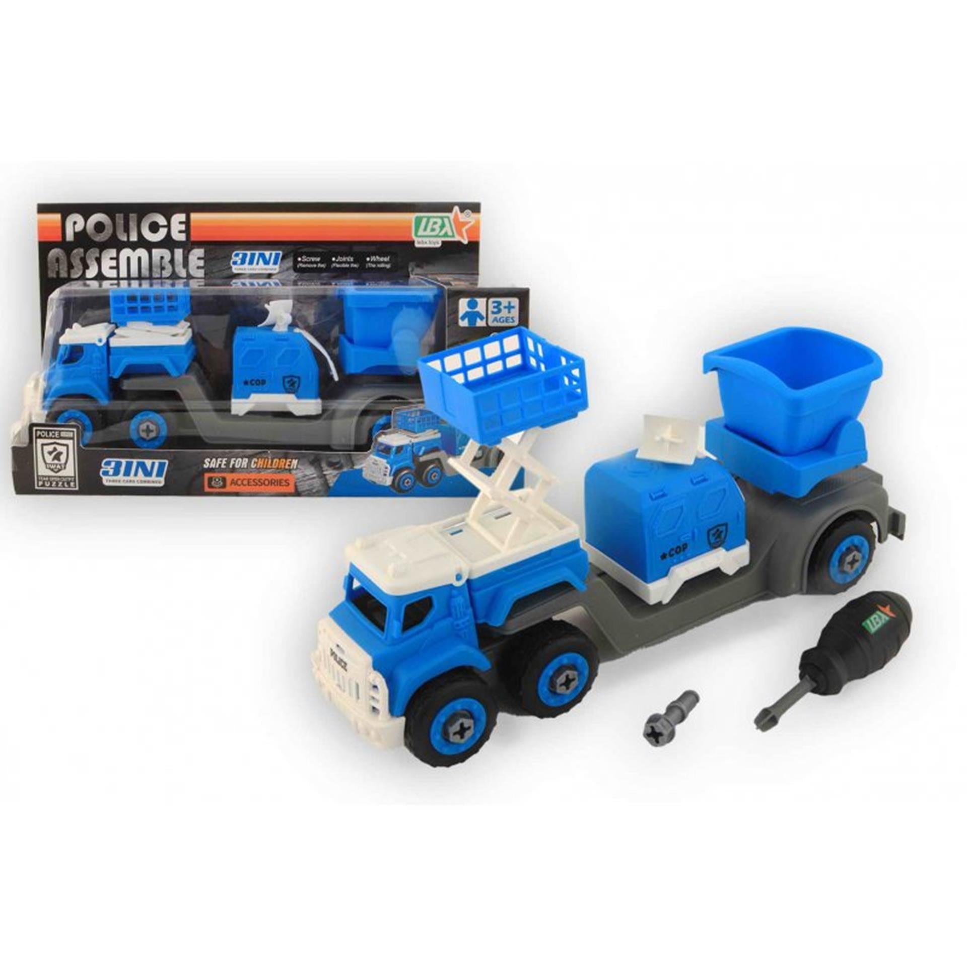 Politie vrachtauto 3-in-1 27cm