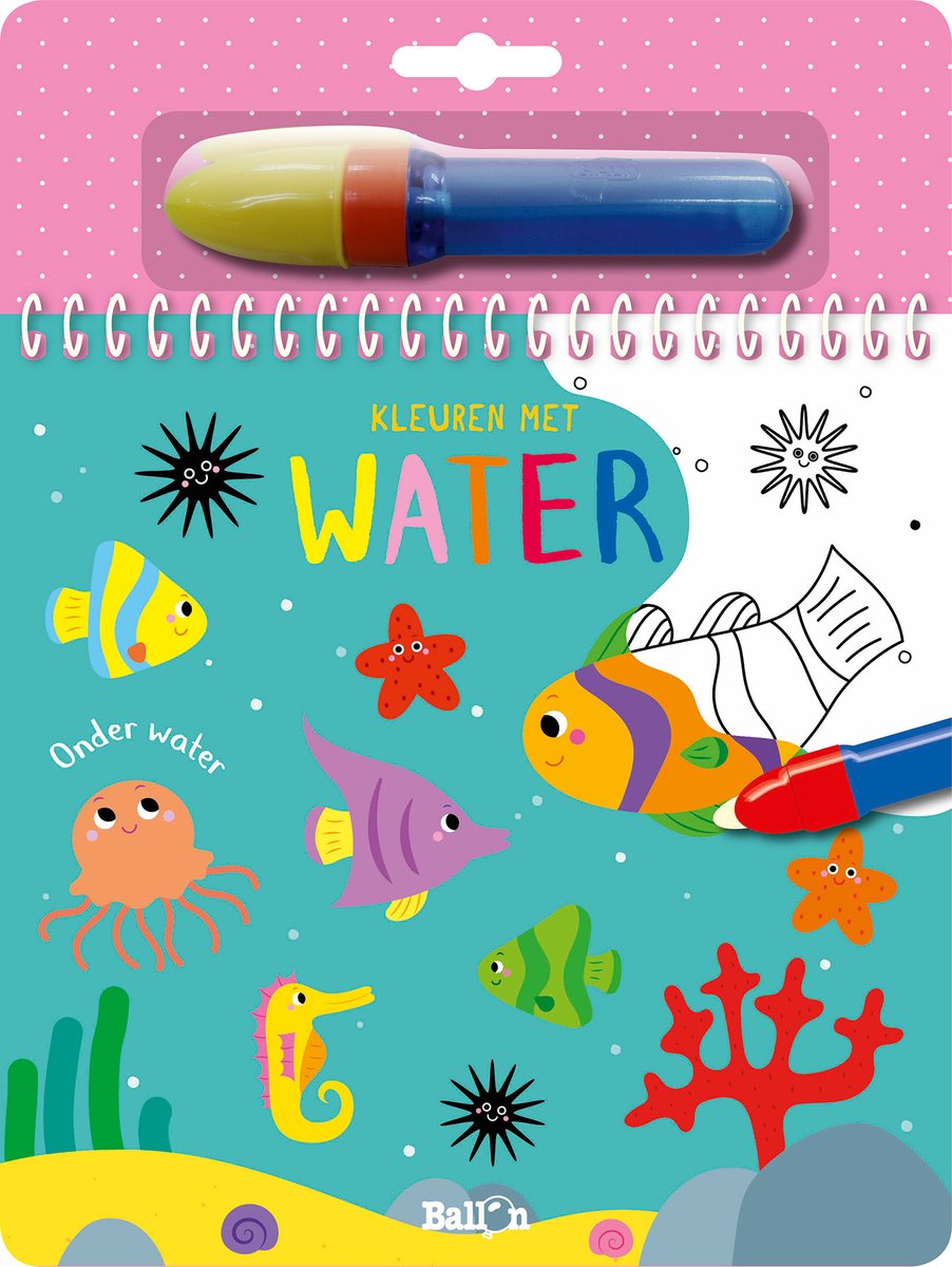 Ballon media kleuren met water 0 - onder water