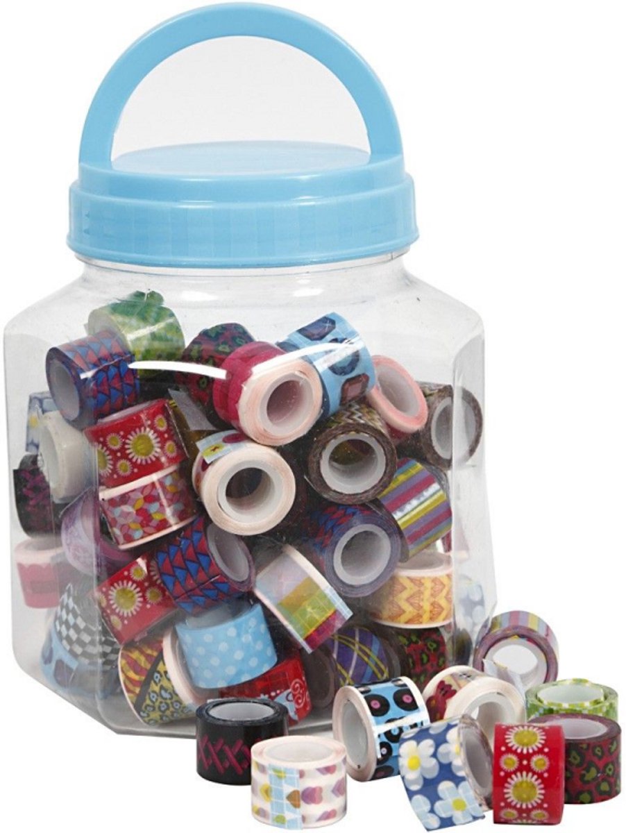 Klebeband der Firma Creativ, Breite: 12 mm, verschiedene Farben, 90 x 2 m, 1 Karton