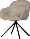 Woood eetkamerstoel grant-jaki - chenille - zand - 80x56x50