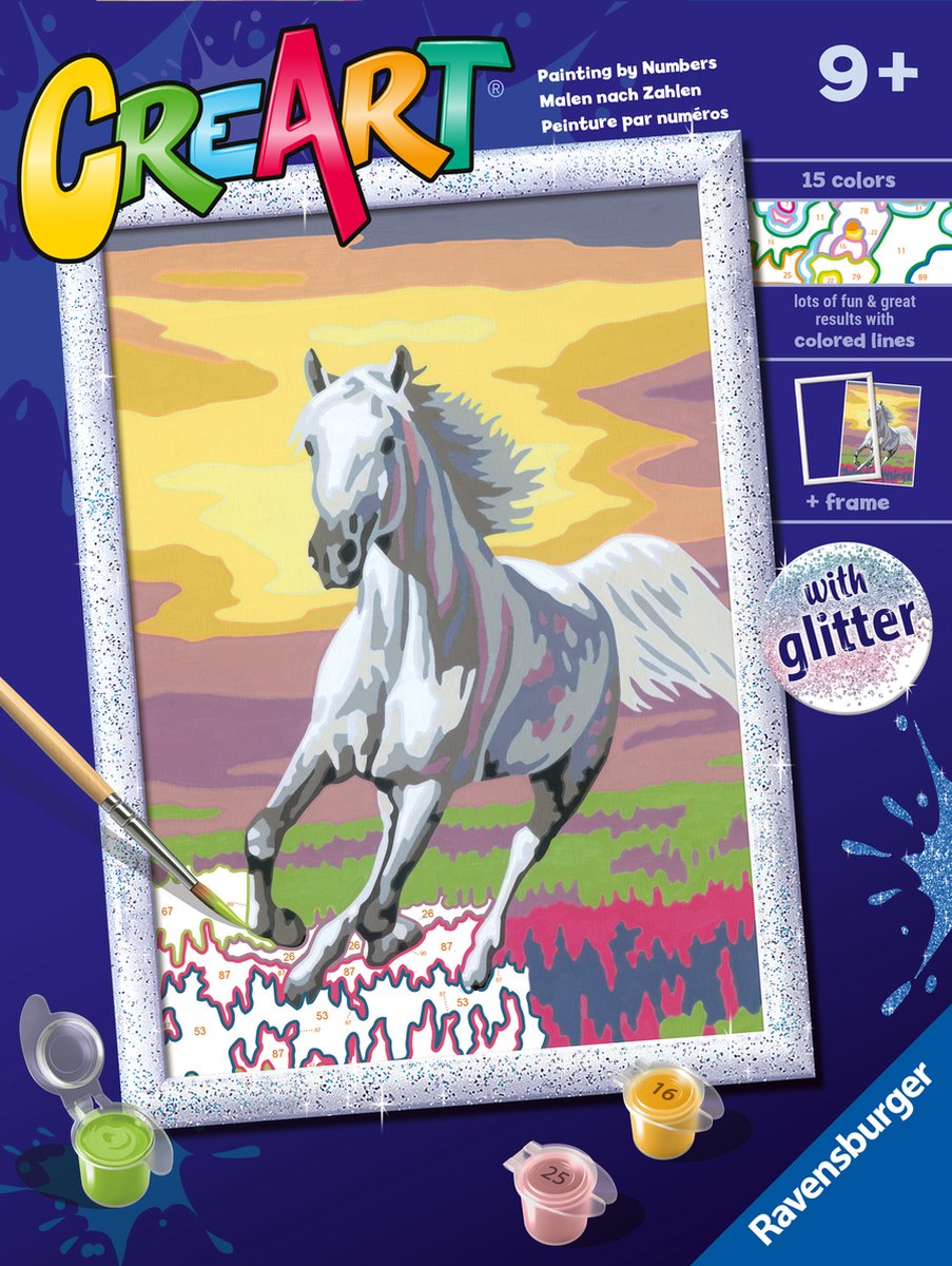 Ravensburger Creart Malen nach Zahlen – Pferd im Sonnenuntergang