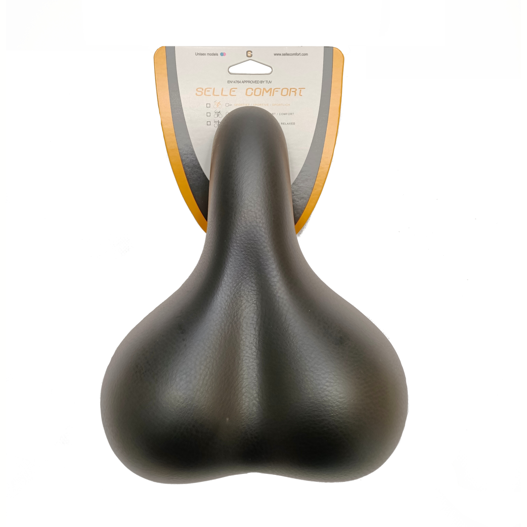 Selle Comfort Sattel City schwarz, ohne Riemen.